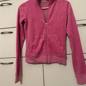 Vintage Y2K Juicy Couture Pink Zip-Up Hoodie
